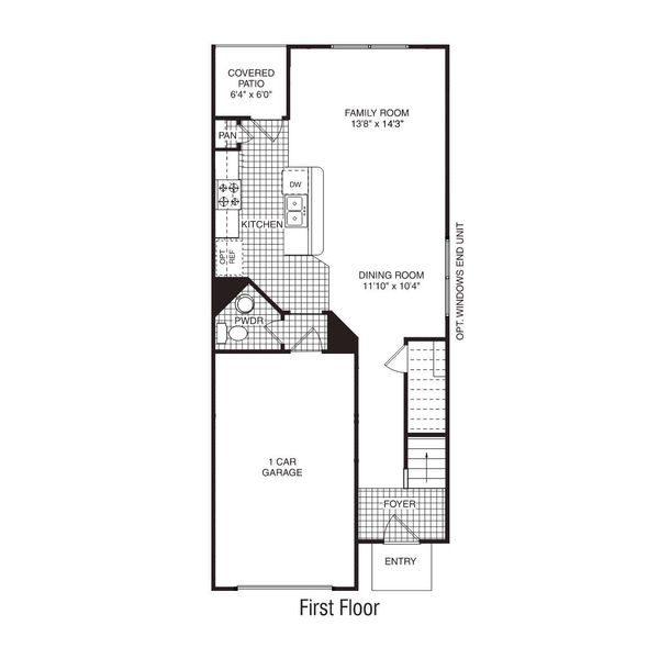 2D floor plan layout of this home in Covington Village, Greer, SC (Image 5).