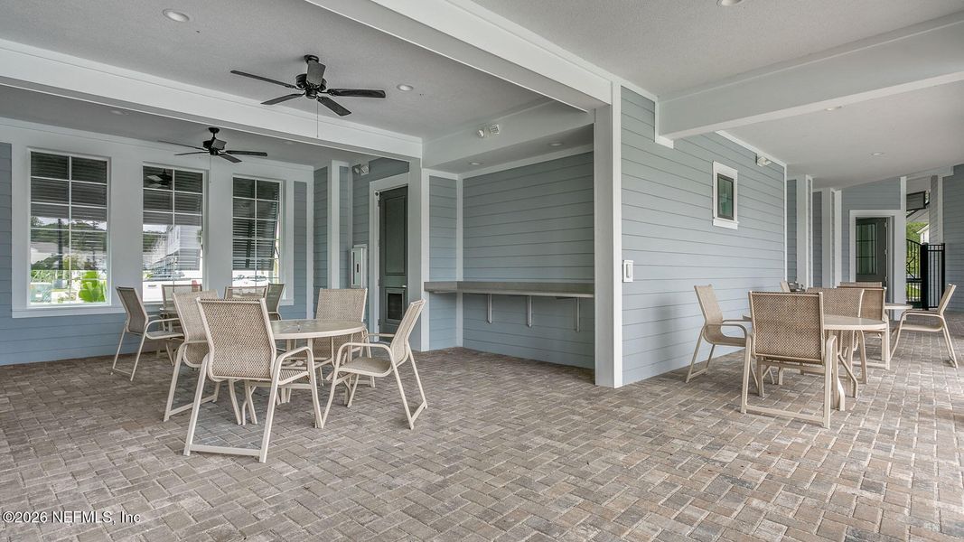 Exterior details and patio area of a home in Bridgewater, St. Augustine (Image 3).