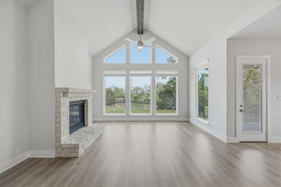Representative unfurnished interior of a home built from the Mackenzie by Chesmar Homes in Esperanza 60's, Boerne (Image 19).