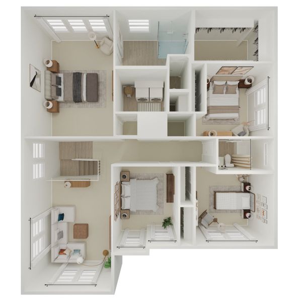 2D floor plan layout for the Macon II by K. Hovnanian® Homes in Stono Village, Hollywood, SC (Image 16).