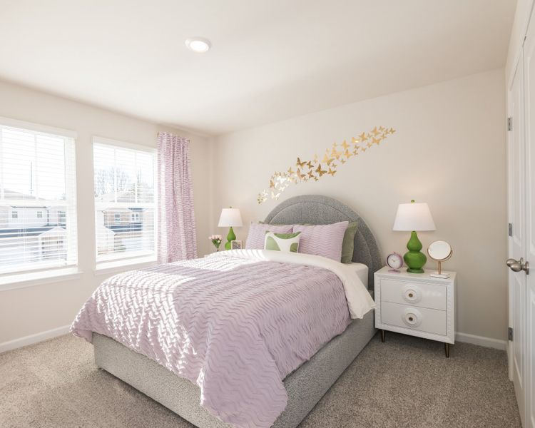 The Taylorsville features five secondary bedrooms.