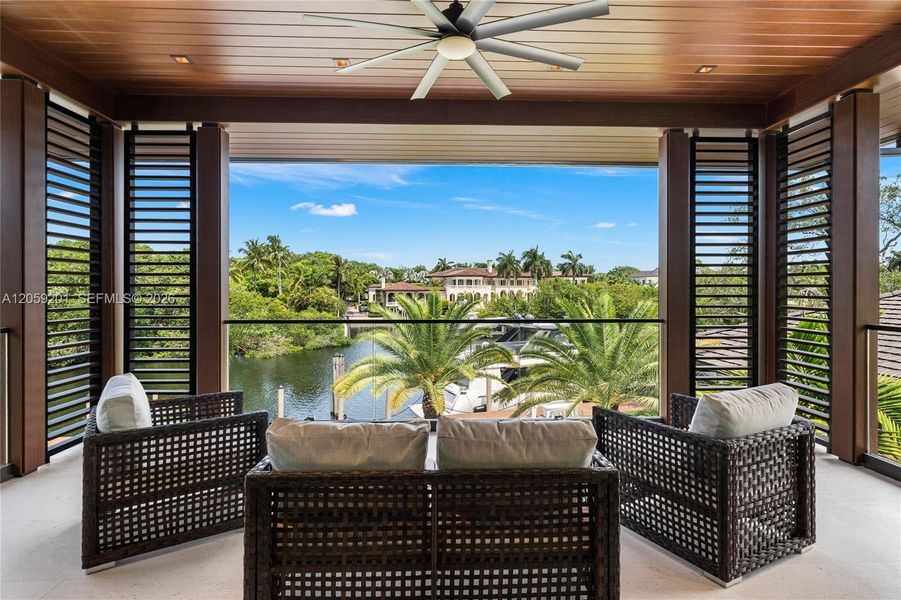Exterior details and patio area of a home in , Coral Gables (Image 21).