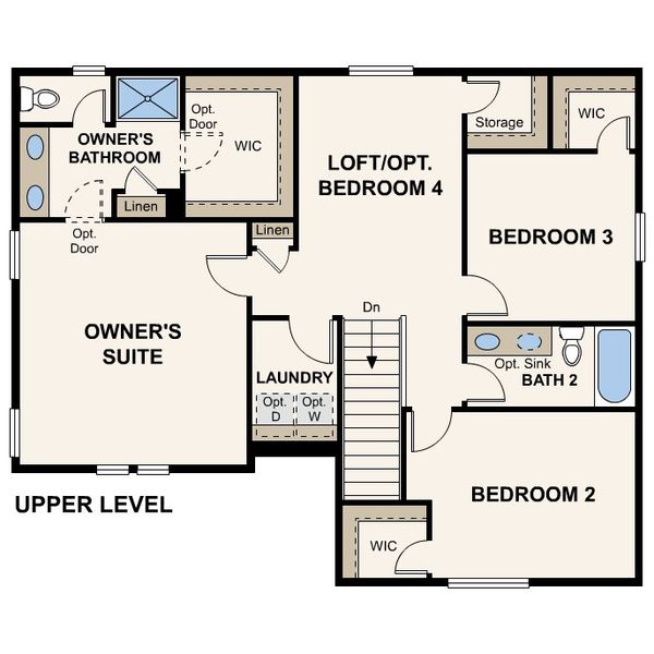2D floor plan layout of this home in Prairie Song, Windsor, CO (Image 4).