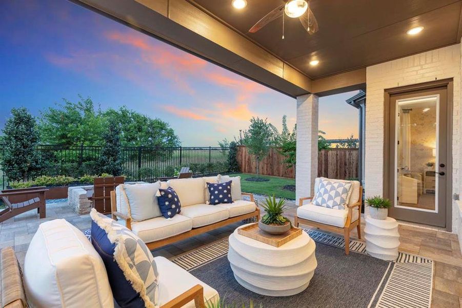 Furnished interior view inside a new home in Tavolo Park, Fort Worth (Image 8). Furnished interior view inside a new home in Tavolo Park, Fort Worth (Image 8).