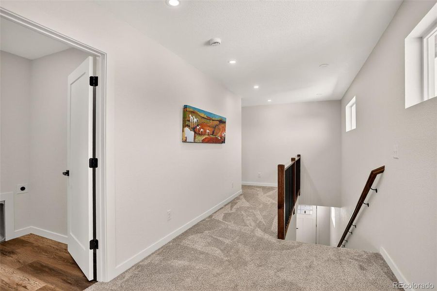 Wide open stair and hallway