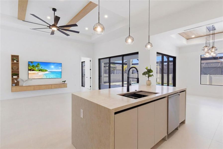 Furnished interior view inside a new home in , Cape Coral (Image 15). Furnished interior view inside a new home in , Cape Coral (Image 15).