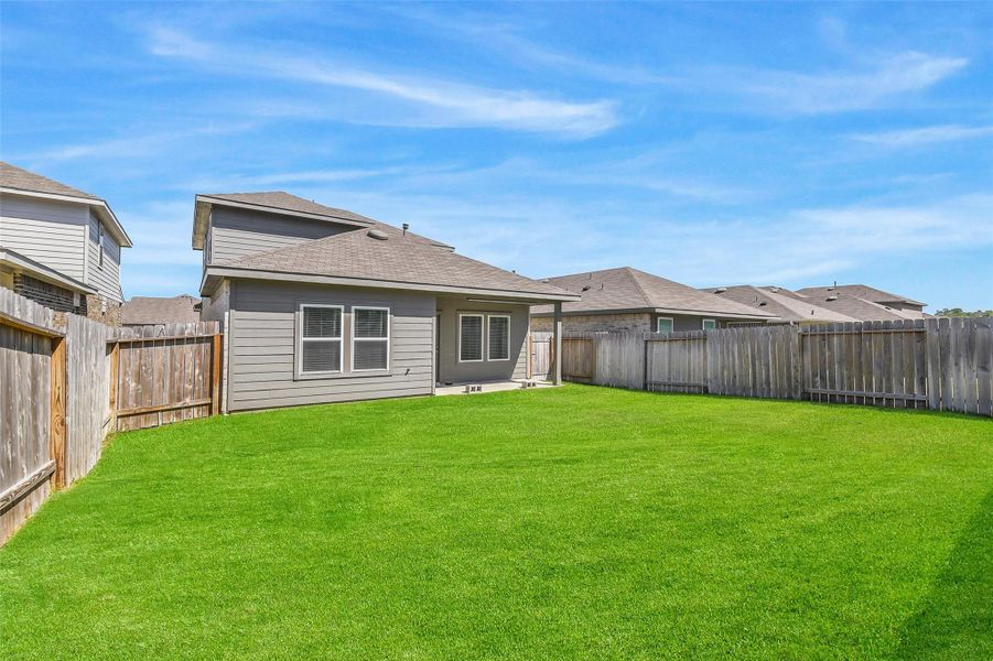 Exterior details and patio area of a home in Breckenridge Forest, Spring (Image 3). Exterior details and patio area of a home in Breckenridge Forest, Spring (Image 3).