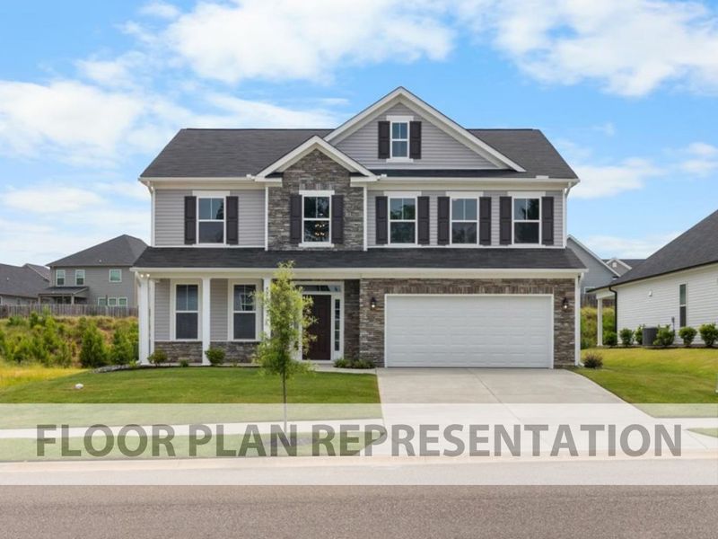 Hampton II Plan Elevation B by Ivey Homes