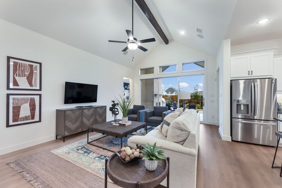 Furnished interior view inside a new home in Oaks of North Grove, Waxahachie (Image 12).