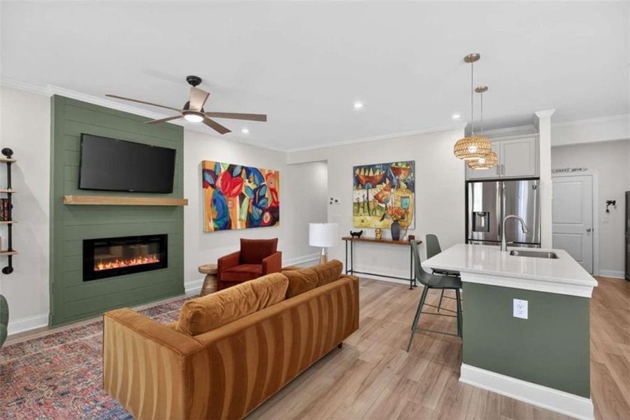 Furnished interior view inside a new home in The Village at Towne Lake, Woodstock (Image 13).