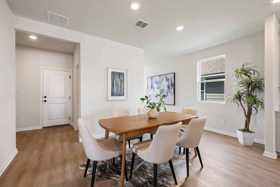 Representative furnished interior of a home built from the Granbury by Ashton Woods in The Trails at Carmel, Pflugerville (Image 10).