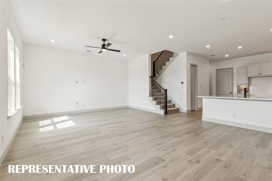 You'll find an open and flowing floor plan built for entertaining in our new Betty floor plan!  REPRESENTATIVE PHOTO