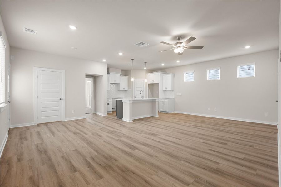 Living room, dining combo, ready for family dinners and family gatherings.