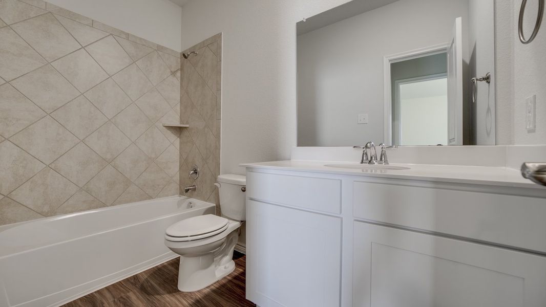 Representative furnished interior of a home built from the Pearl by D.R. Horton in Elevon, Lavon (Image 6).