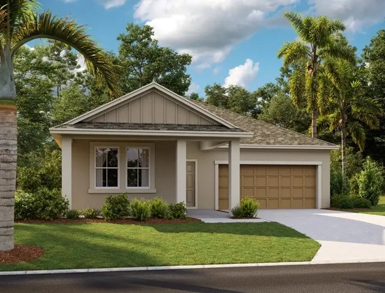 Representative exterior photo of a completed home built from the Douglas by Ashton Woods in Sunbrooke, St. Cloud, FL (Image 4).