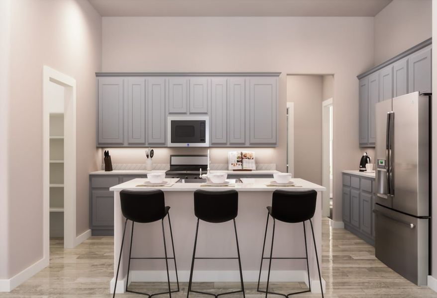 Representative furnished interior of a home built from the Savannah by Tri Pointe Homes in Painted Tree, McKinney (Image 9).