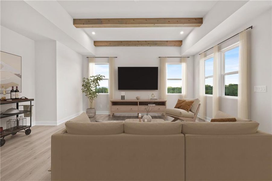 Furnished interior view inside a new home in Gatherings® at GreenHouse, Marietta (Image 31).