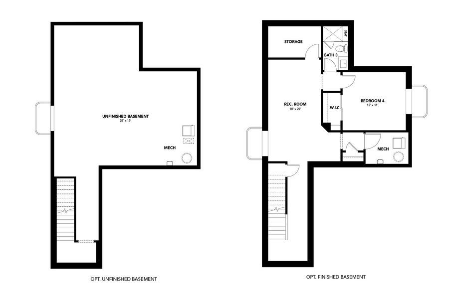 2D floor plan layout for the Wallflower by Brightland Homes in Granary, Johnstown, CO (Image 2).