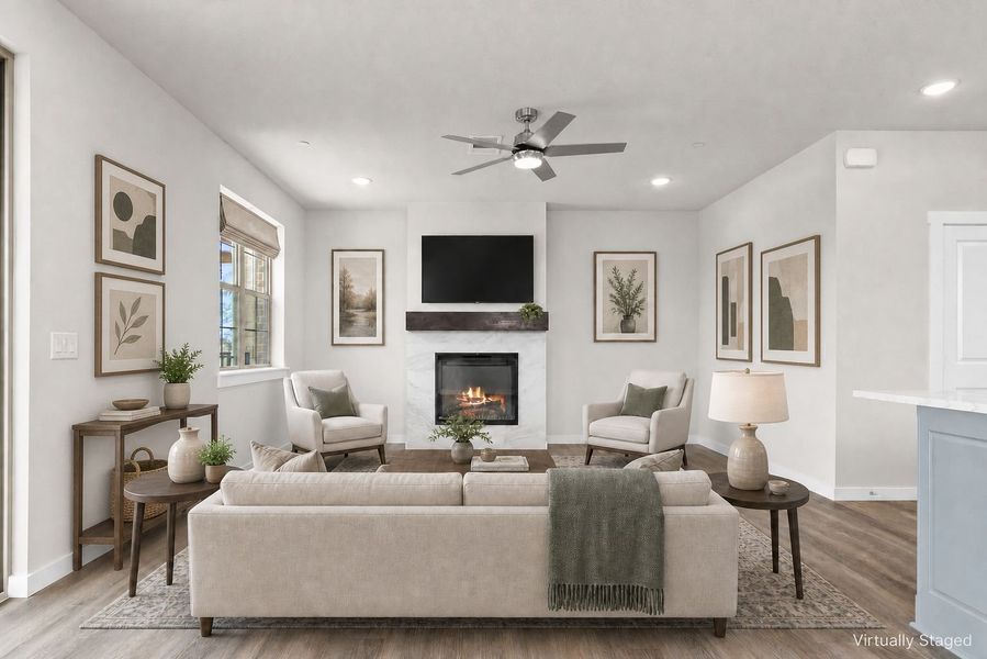 Furnished interior view inside a new home in The Tribute, The Colony (Image 5).