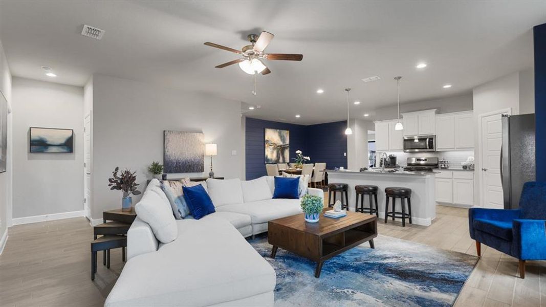 Furnished interior view inside a new home in Bluestem, Rhome (Image 19).