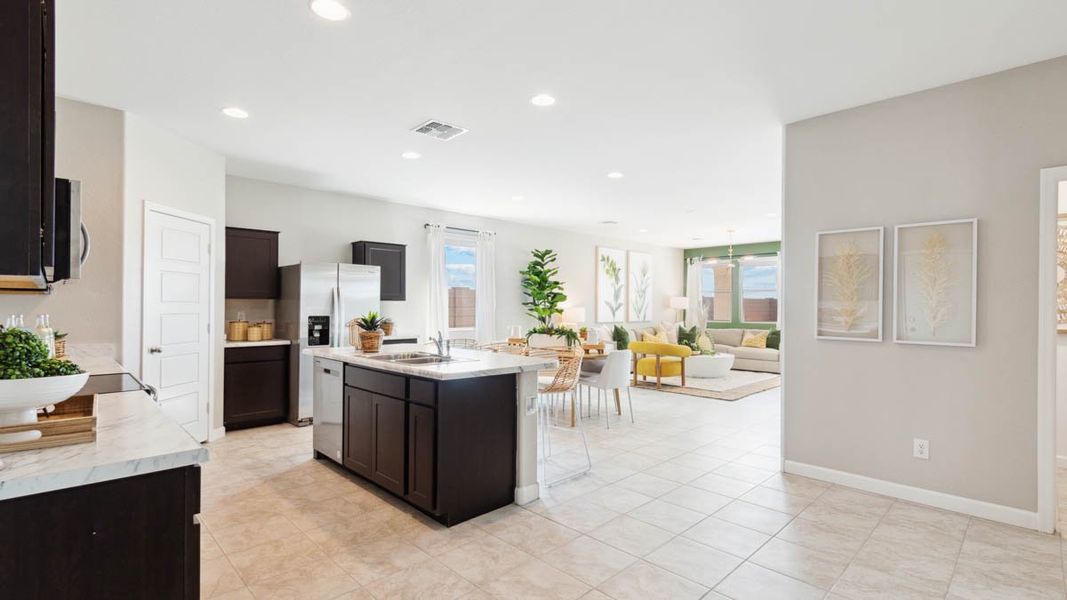 Furnished interior view inside a new home in Sorrento, Maricopa (Image 3). Furnished interior view inside a new home in Sorrento, Maricopa (Image 3).