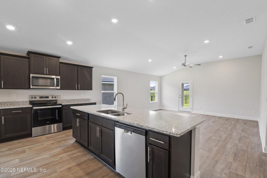 Furnished interior view inside a new home in Shadow Crest at Rolling Hills, Green Cove Springs (Image 11). Furnished interior view inside a new home in Shadow Crest at Rolling Hills, Green Cove Springs (Image 11).
