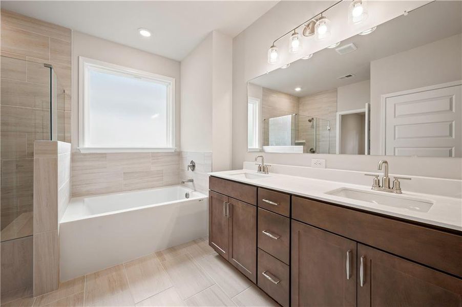 Furnished interior view inside a new home in Oak Ridge Meadows - Active Adult, Locust Grove (Image 11).
