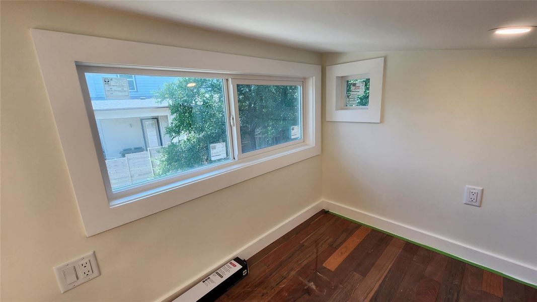 West loft windows. West loft windows.