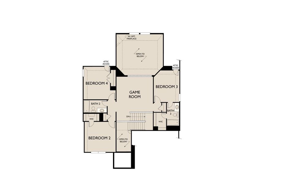 2D floor plan layout for the Tyler by Ashton Woods in Sunterra Lakes, Brookshire, TX (Image 4). 2D floor plan layout for the Tyler by Ashton Woods in Sunterra Lakes, Brookshire, TX (Image 4).