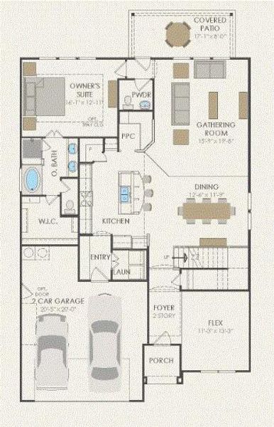 Pulte Homes, Amherst floor plan