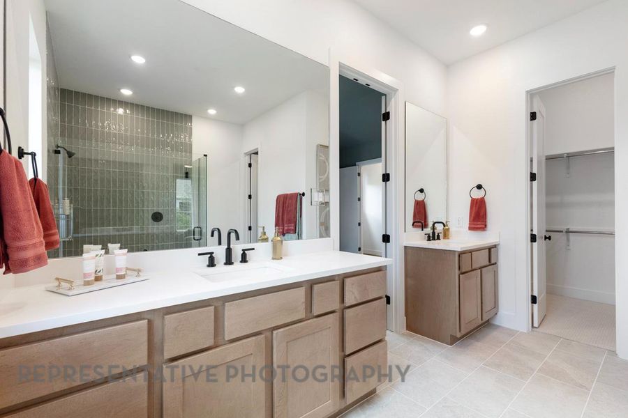 Furnished interior view inside a new home in 6 Creeks at Waterridge: 60ft. lots, Kyle (Image 21).