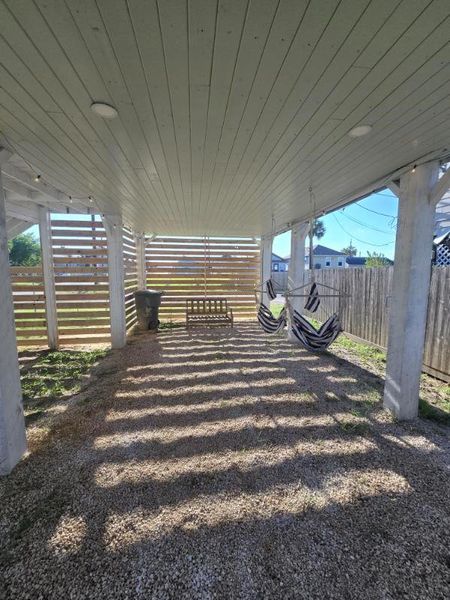 Exterior details and patio area of a home in , Galveston (Image 20). Exterior details and patio area of a home in , Galveston (Image 20).
