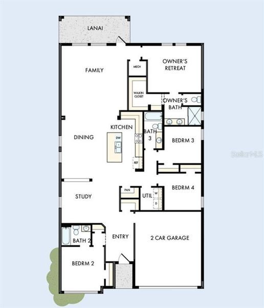 2D floor plan layout of this home in Southwind – Classic Series, Plant City, FL (Image 2). 2D floor plan layout of this home in Southwind – Classic Series, Plant City, FL (Image 2).