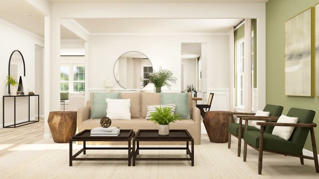 Representative furnished interior of a home built from the Hickory by Lennar in Elizabeth: Arbor, Fort Mill (Image 25).