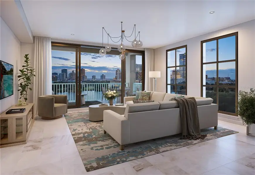 Furnished interior view inside a new home in , St. Petersburg (Image 5).