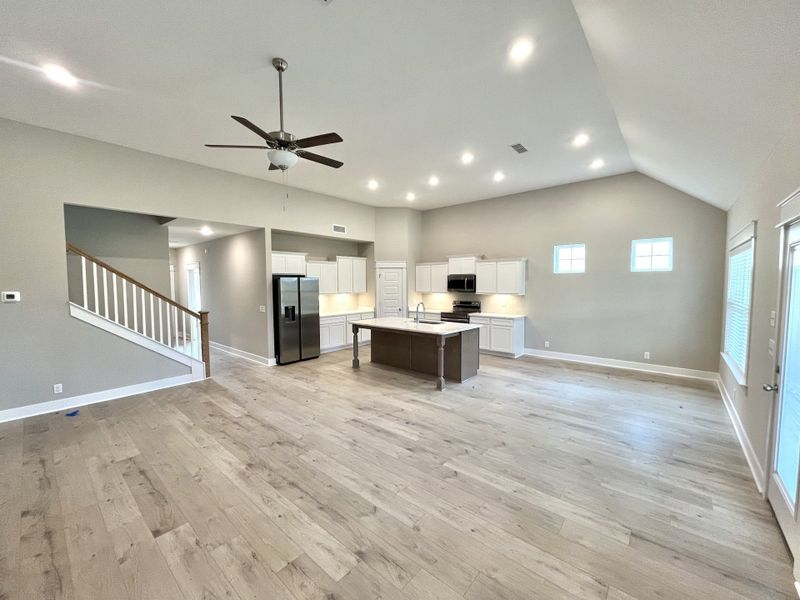 Stock photo of Great room/kitchen/dining