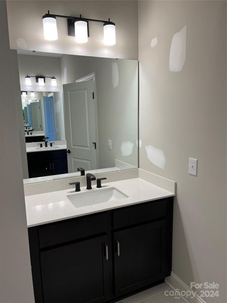 One of two sinks in first floor primary bath