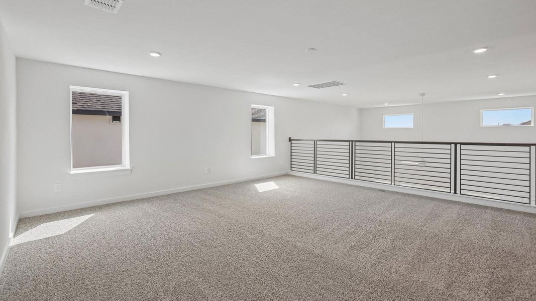 Spacious, unfurnished interior of a new home in Rosenbusch Ranch, Leander (Image 24). Spacious, unfurnished interior of a new home in Rosenbusch Ranch, Leander (Image 24).