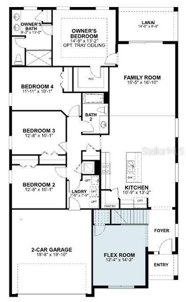 2D floor plan layout of this home in Center Lake on the Park, St. Cloud, FL (Image 2). 2D floor plan layout of this home in Center Lake on the Park, St. Cloud, FL (Image 2).