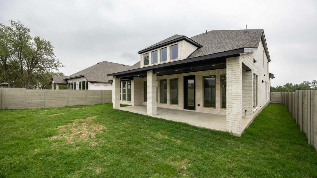 Exterior details and patio area of a home in Wolf Ranch, Georgetown (Image 2).
