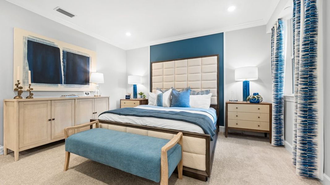 Furnished interior view inside a new home in Esplanade by the Islands, Naples (Image 11).