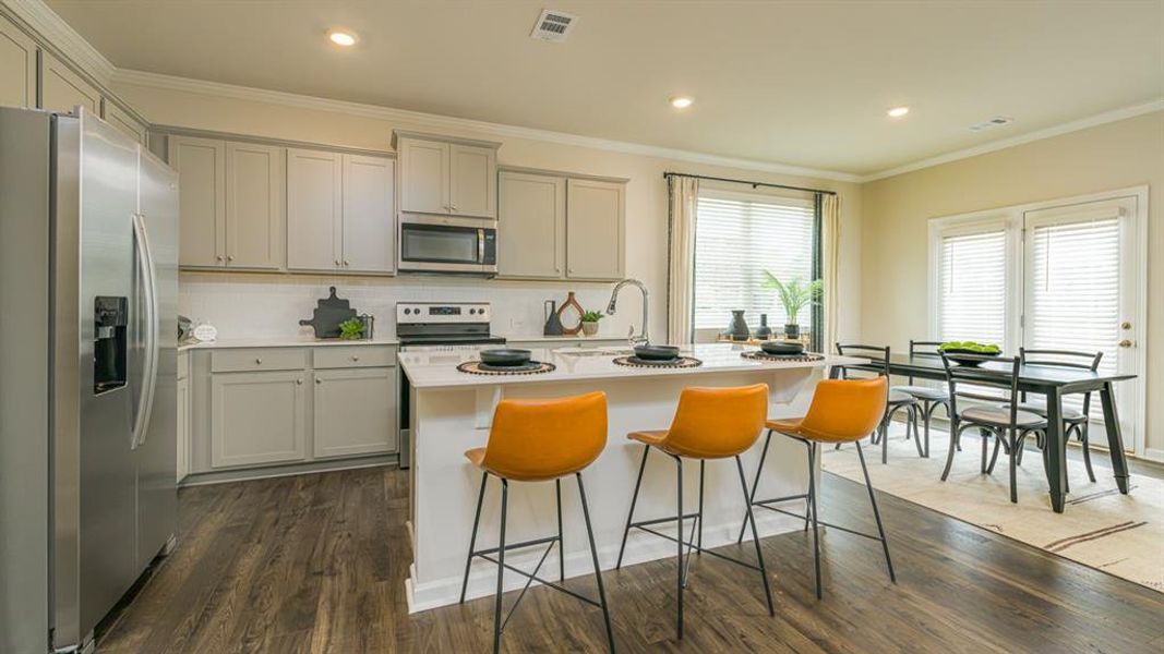 Furnished interior view inside a new home in Rosewood Farms, Acworth (Image 15). Furnished interior view inside a new home in Rosewood Farms, Acworth (Image 15).
