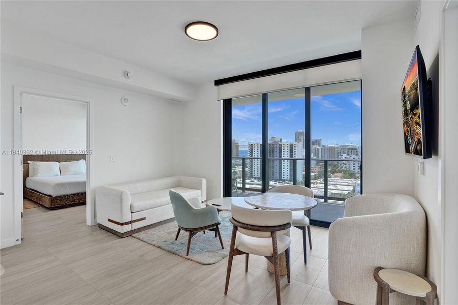 Furnished interior view inside a new home in , Miami Beach (Image 6).