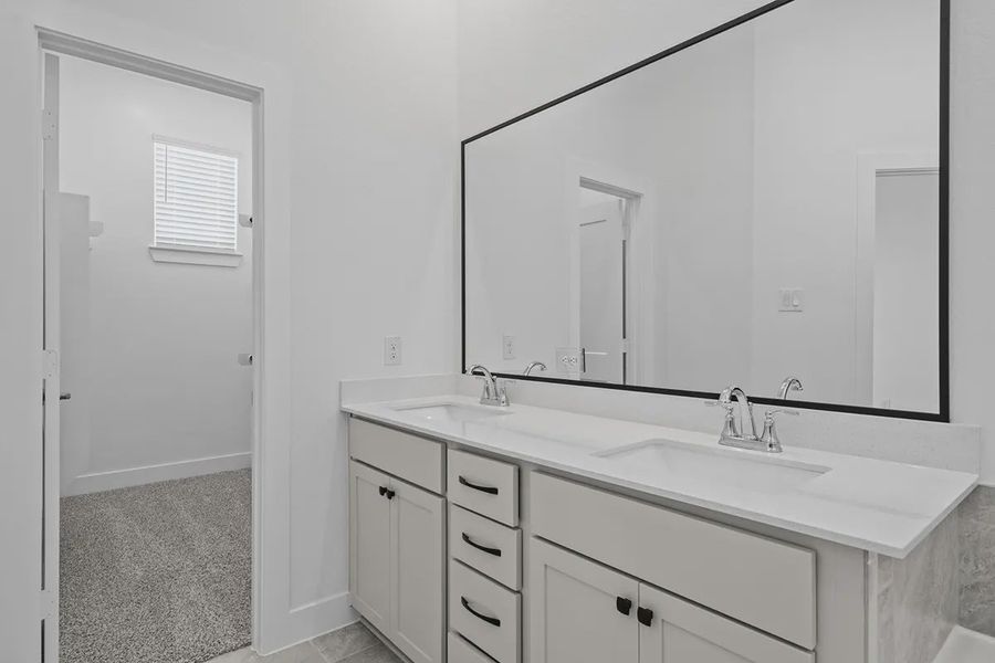 Furnished interior view inside a new home in Bridgeland Chateaus, Cypress (Image 10).