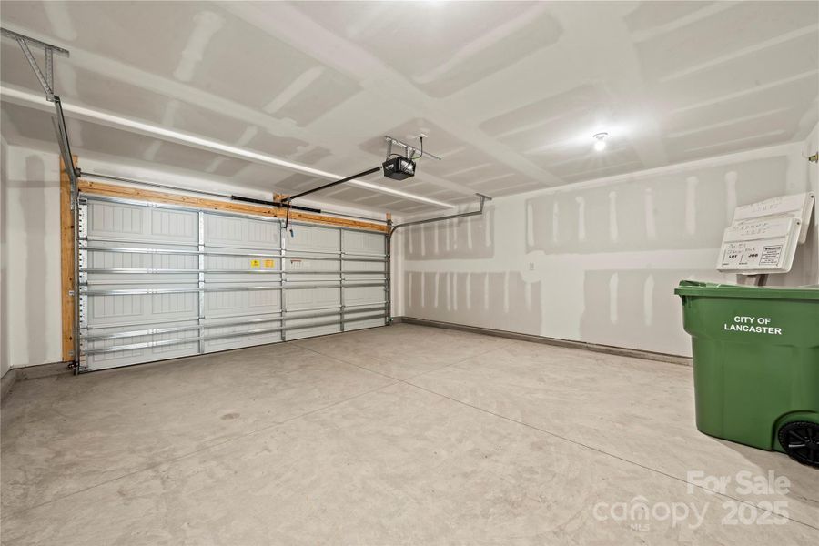 garage with sheetrock and opener included garage with sheetrock and opener included