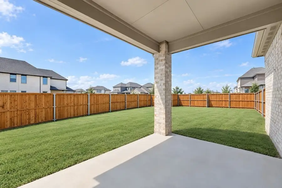 Exterior details and patio area of a home in Cross Creek Meadows, Celina (Image 4).