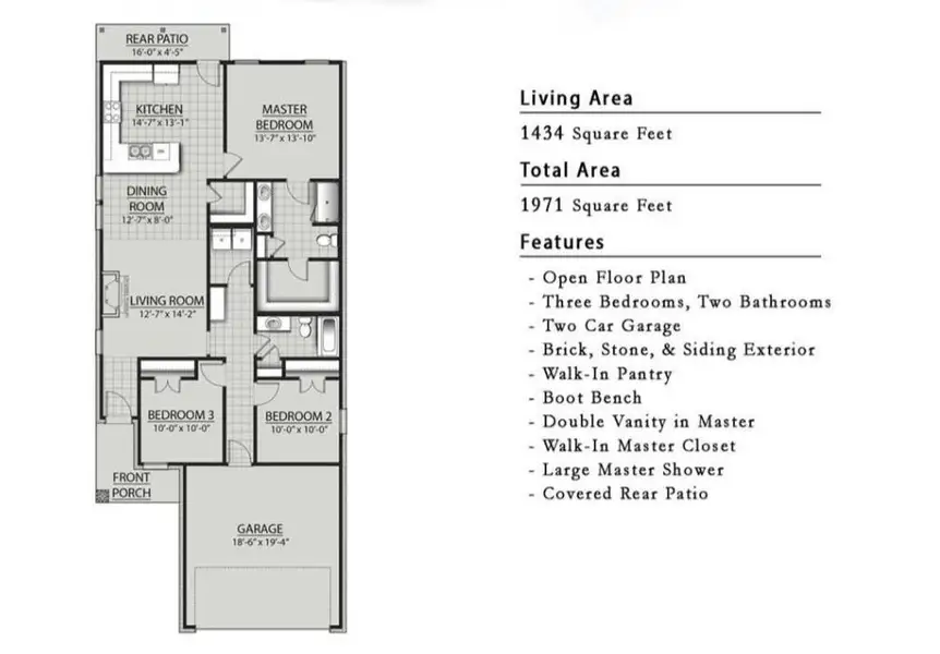 2D floor plan layout of this home in , Beasley, TX (Image 2). 2D floor plan layout of this home in , Beasley, TX (Image 2).