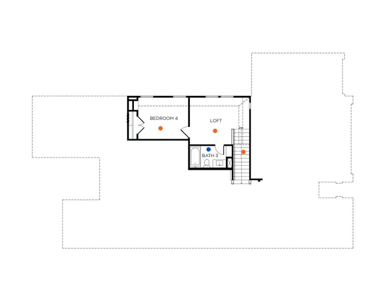 2D floor plan layout of this home in Lago Mar  50'  &  55', Texas City, TX (Image 3).