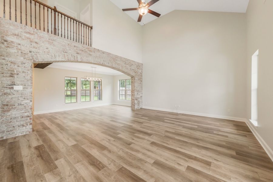 Representative unfurnished interior of a home built from the The Evangeline by Manuel Builders in Chapel Bend, Montgomery (Image 11). Representative unfurnished interior of a home built from the The Evangeline by Manuel Builders in Chapel Bend, Montgomery (Image 11).