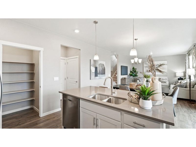 Furnished interior view inside a new home in Vantage, Berthoud (Image 8). Furnished interior view inside a new home in Vantage, Berthoud (Image 8).